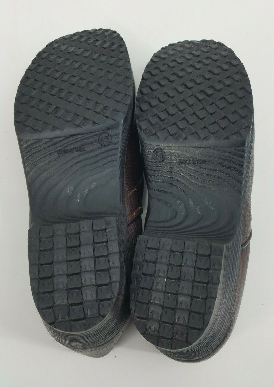 NEW Ana Tech Clogs Slip On Dark Brown Shoes Womens 45 EU 13 USA Comfort Leather