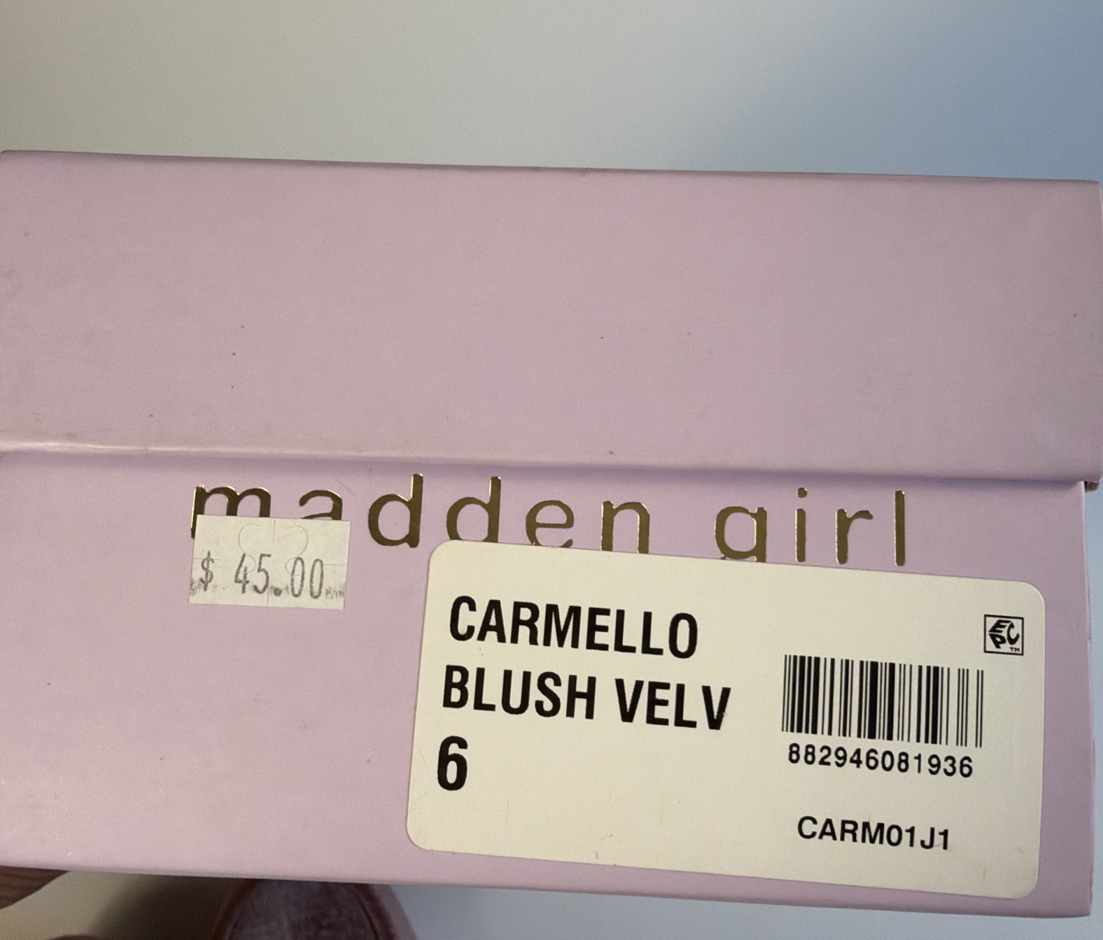 Madden Girl Women’s Carmello Flats Blush Velvet Suede Slip on Loafer Size 6 M