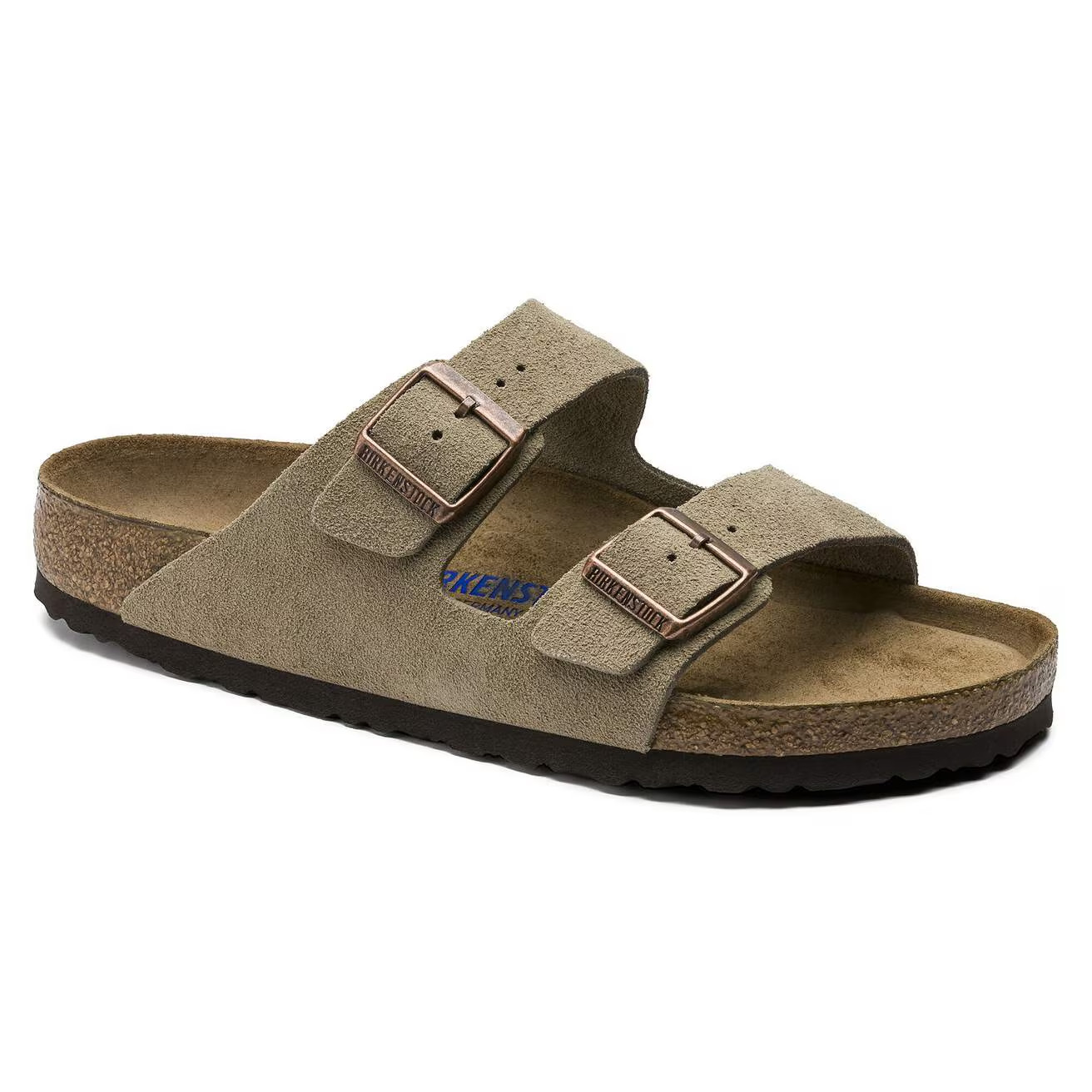 Birkenstock Arizona Soft Footbed Suede Leather Unisex Sandals Taupe EU37-45