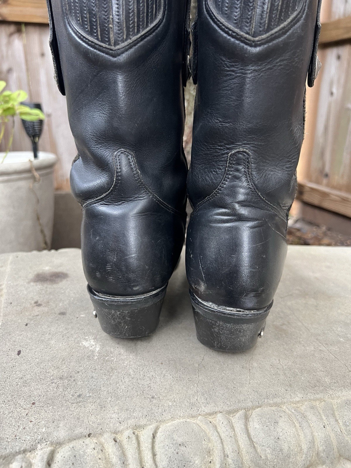 Womens 8.5 M HARLEY DAVIDSON Western Cowgirl Leather Motorcycle Boots 19763 USA