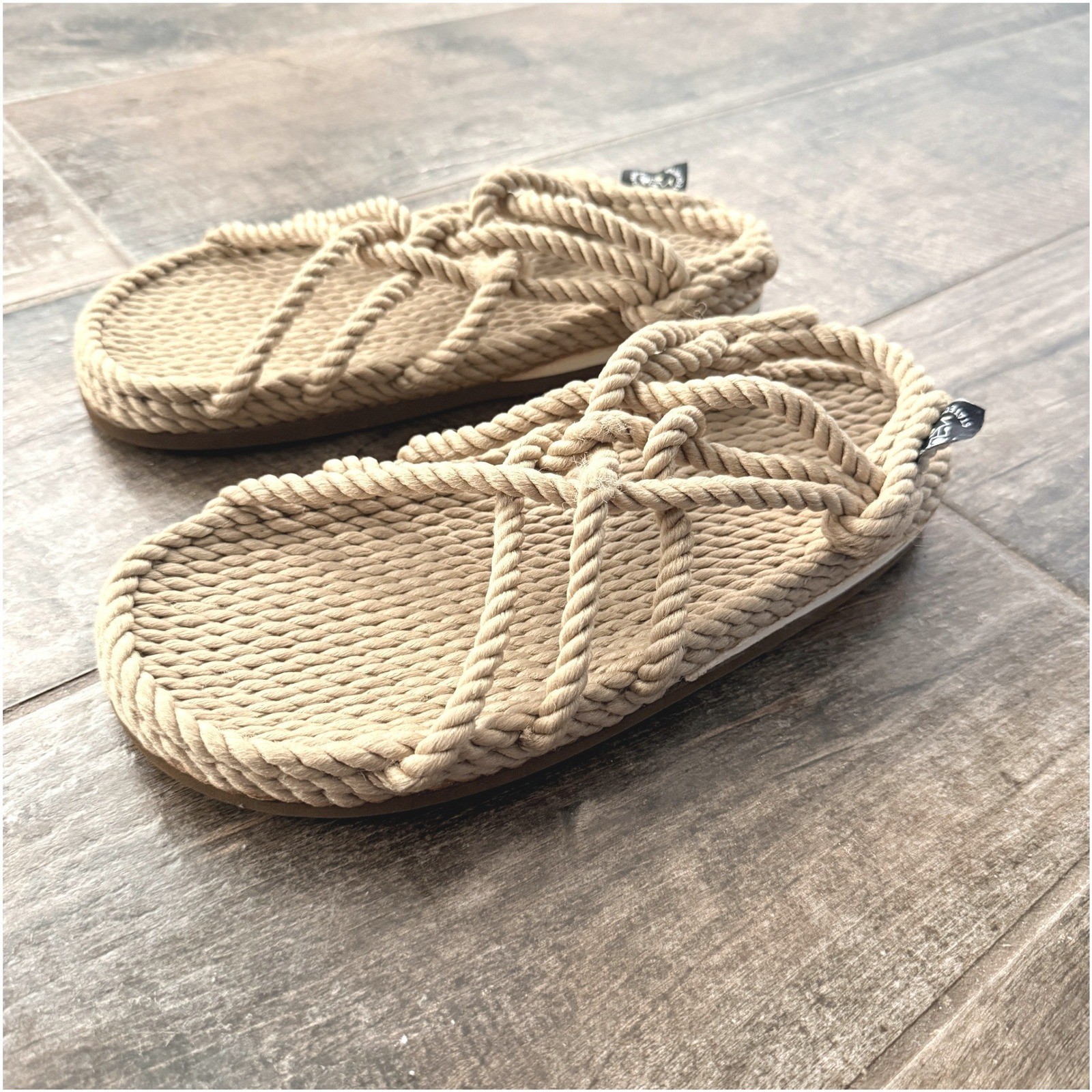 Nomadic State of Mind Unisex JC + Sole Vegan Rope Sandal, Camel, 41