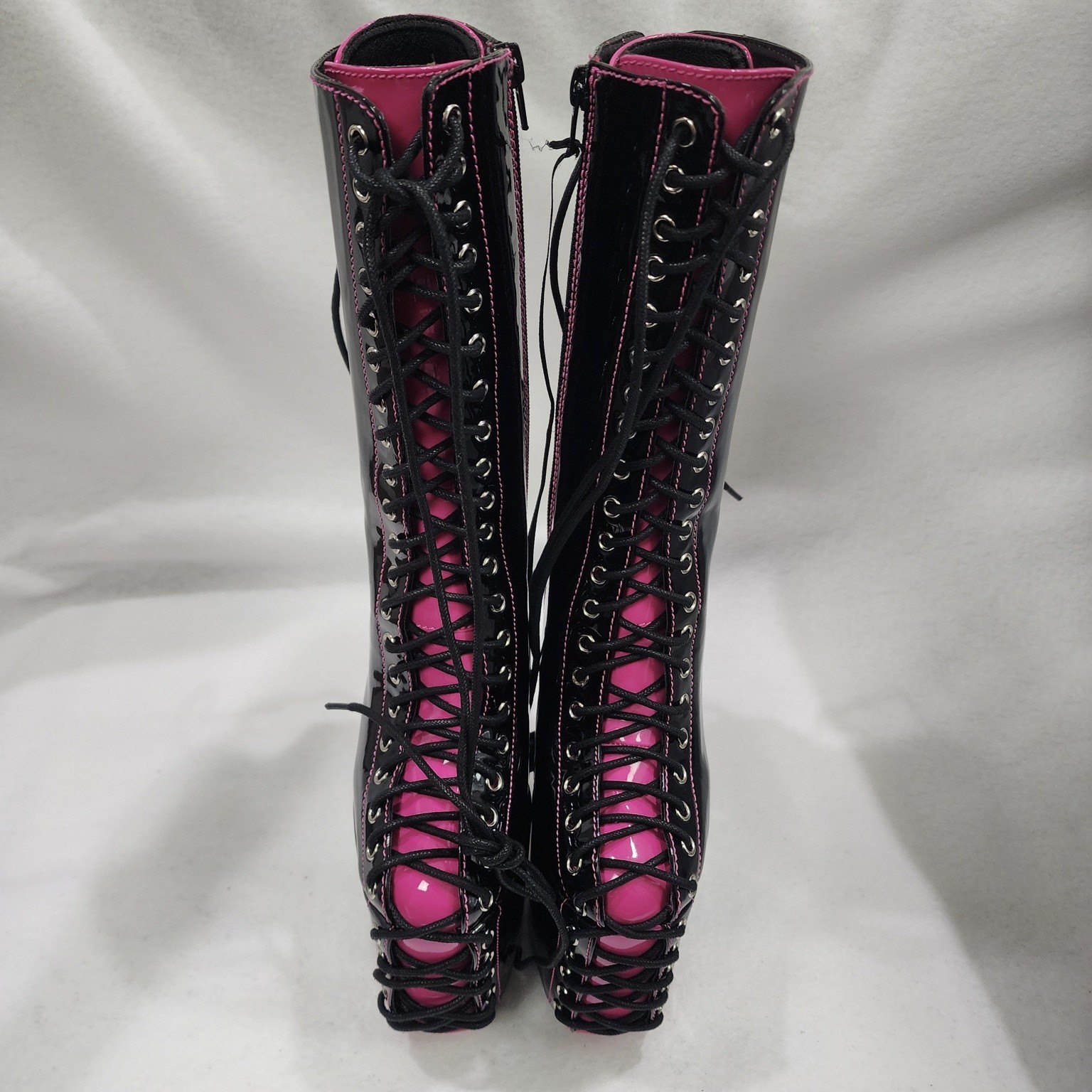 Dolls Kill x Hustler Star Behavior Womens 6 M Platform Black Pink Stiletto Boots
