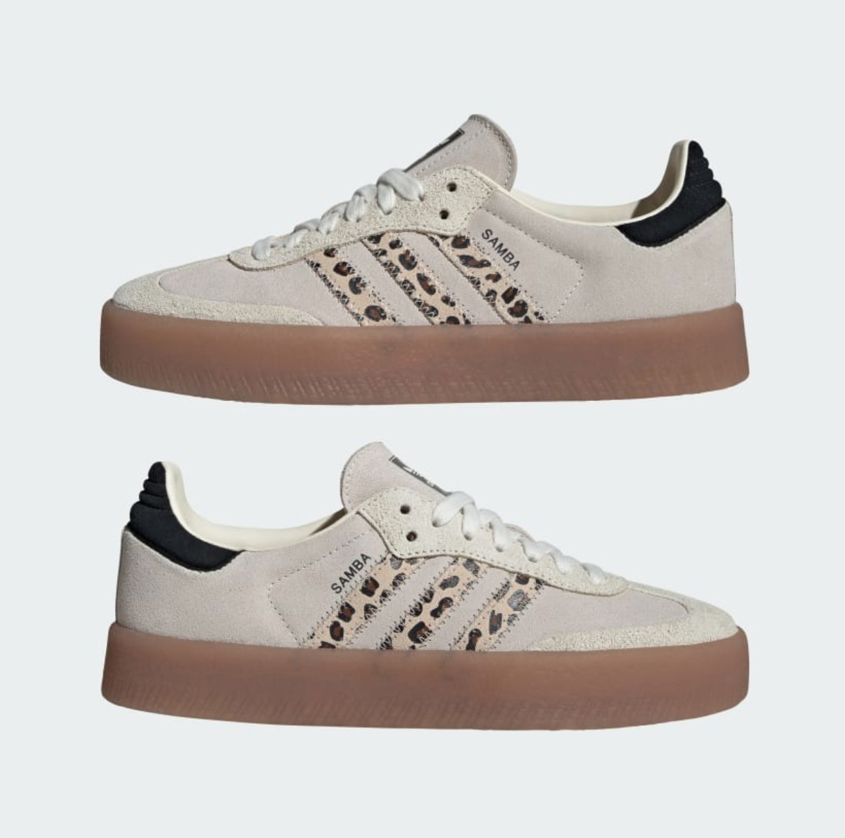 NEW ADIDAS Women’s Samba Sambae Cream Leopard Shoes JI4226 Gazelle IG4990