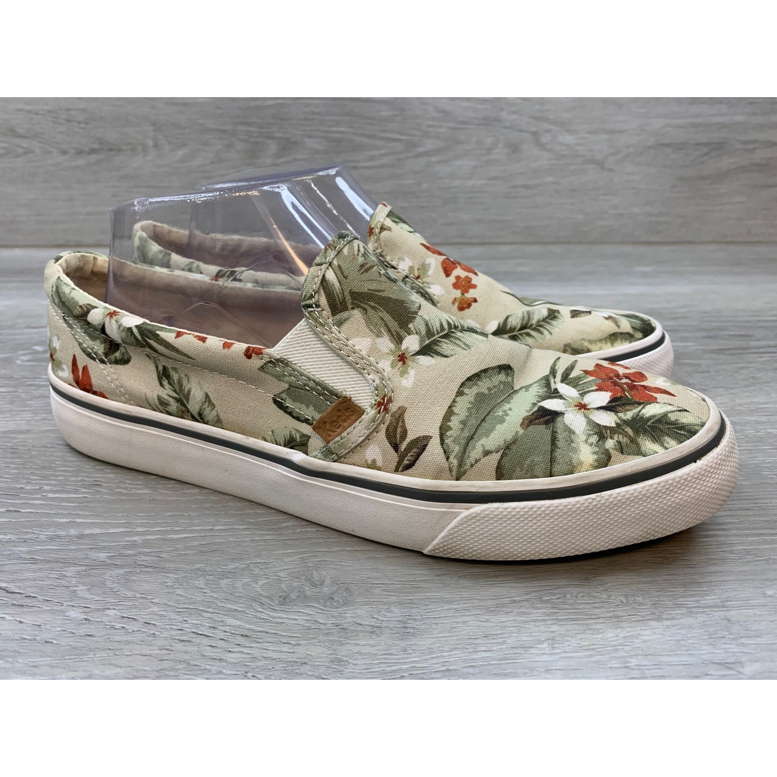 Keds Double Decker Women’s Tropical Floral Canvas Slip On Sneakers 9.5 Shoes