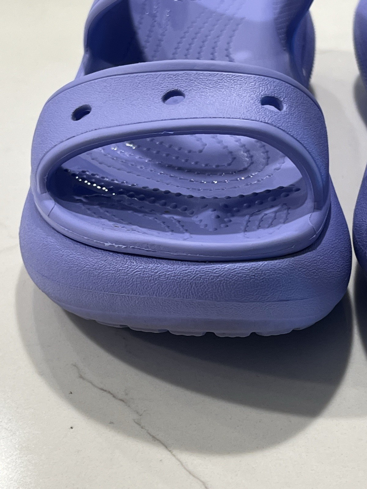 Crocs Classic CRUSH Platform Slide Sandals Moon Jelly Purple Women 7 Men 5