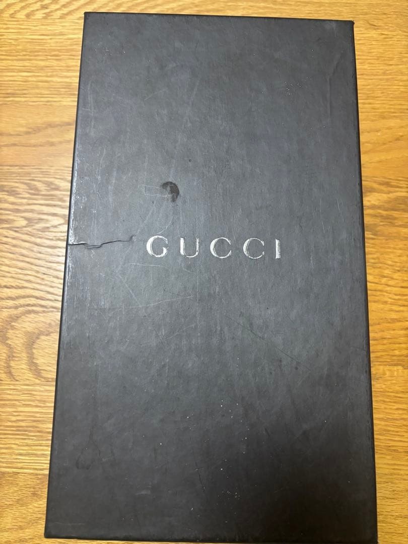GUCCI Pumps 23cm Beige GG Canvas Leather Square Toe High Heels