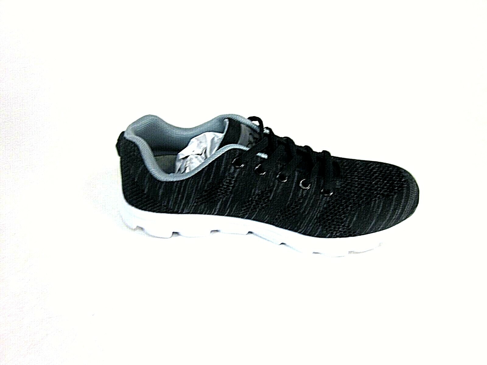 Odema Womens Ultra Light Lace Up Athletic Walking Shoes, Black US Size 7.5 M