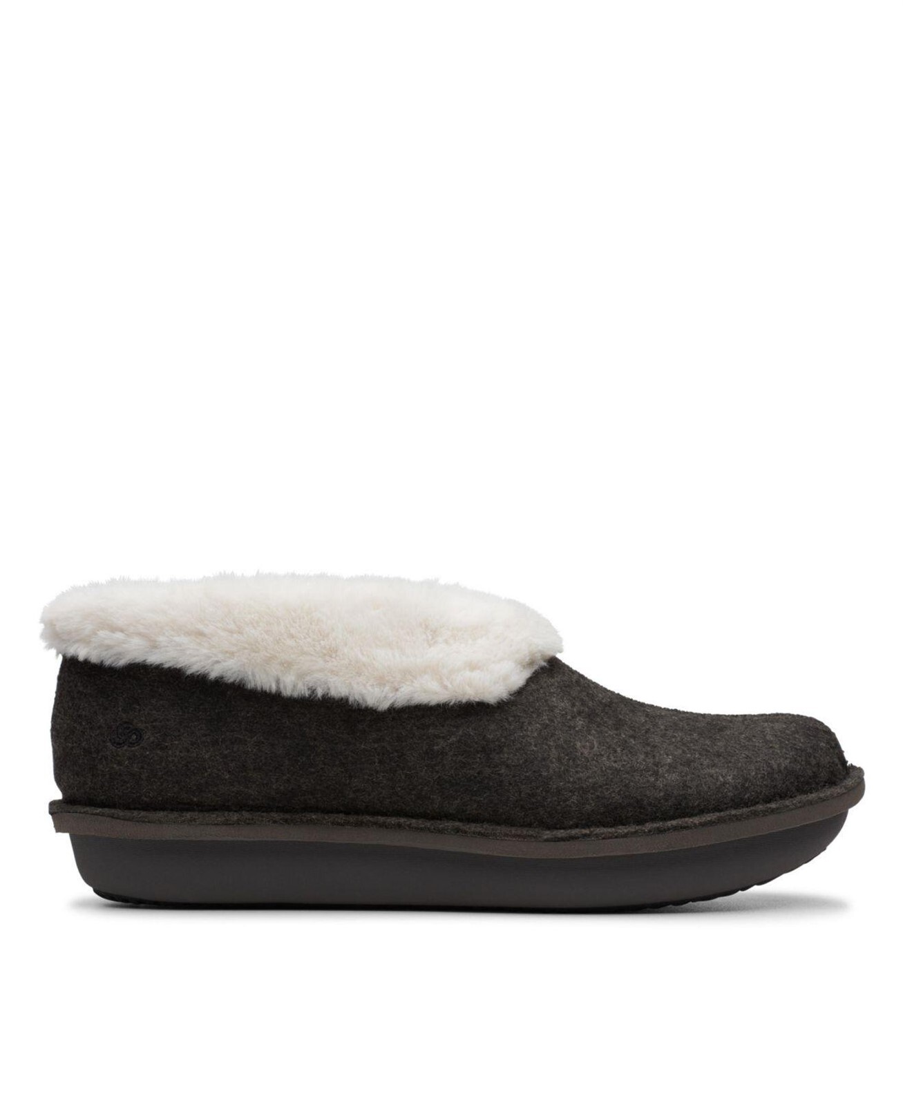 NIB Clarks Cloudsteppers Step Flow Low Black Booties Slipper US 6 UK 3.5 EU 36