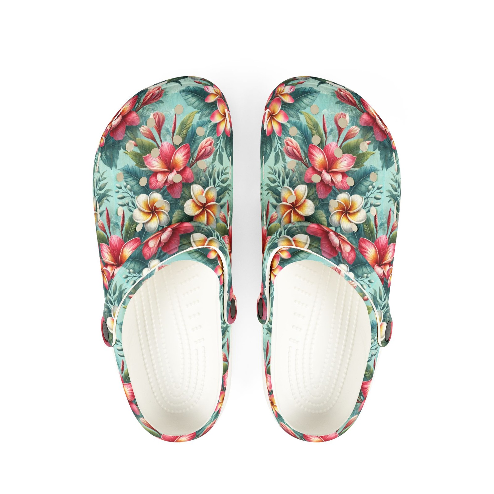 Tropical Hibiscus Floral Clogs | EVA Foam Shoes