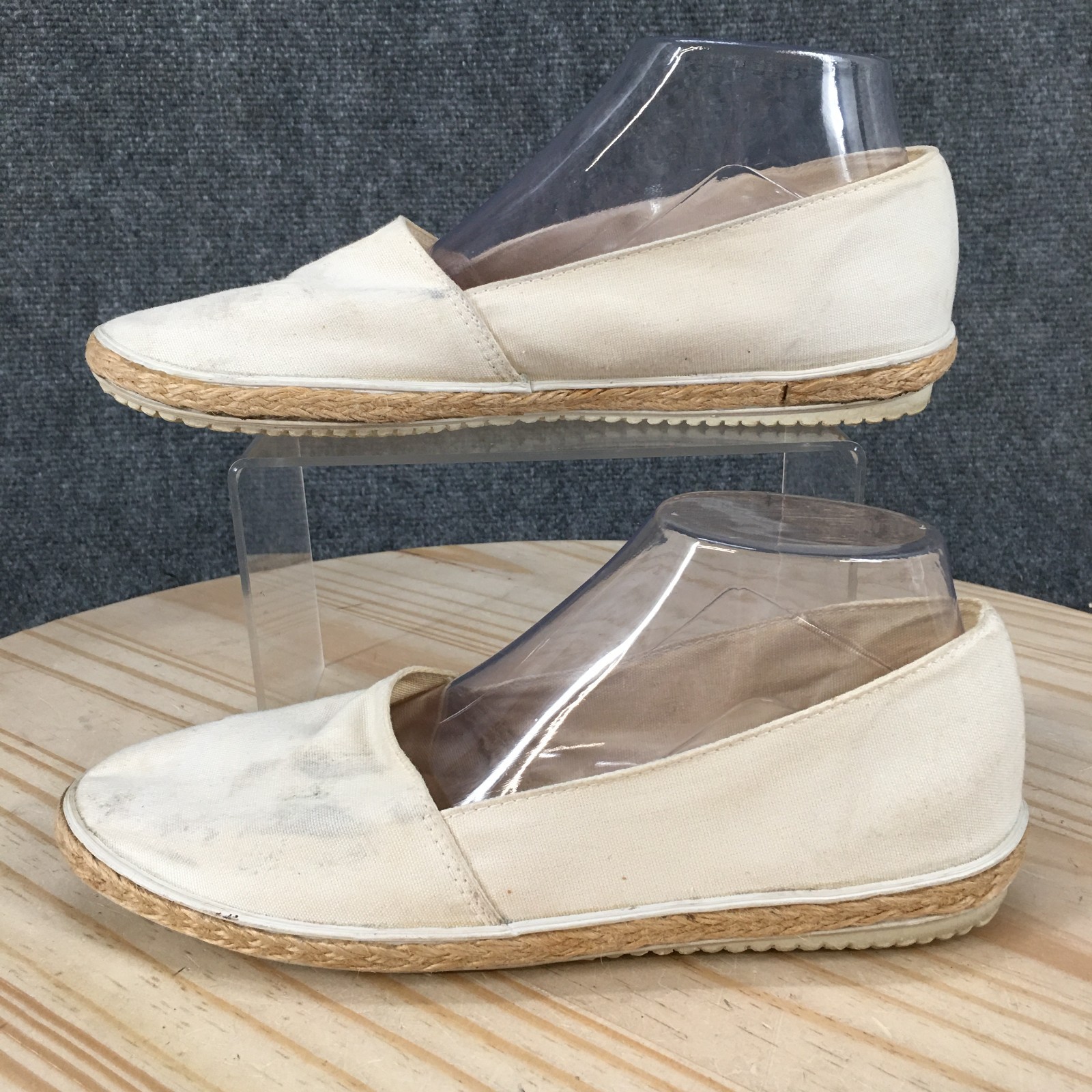 Grasshoppers Shoes Womens 8.5 M Casual Slip On Espadrille Loafer Flats White