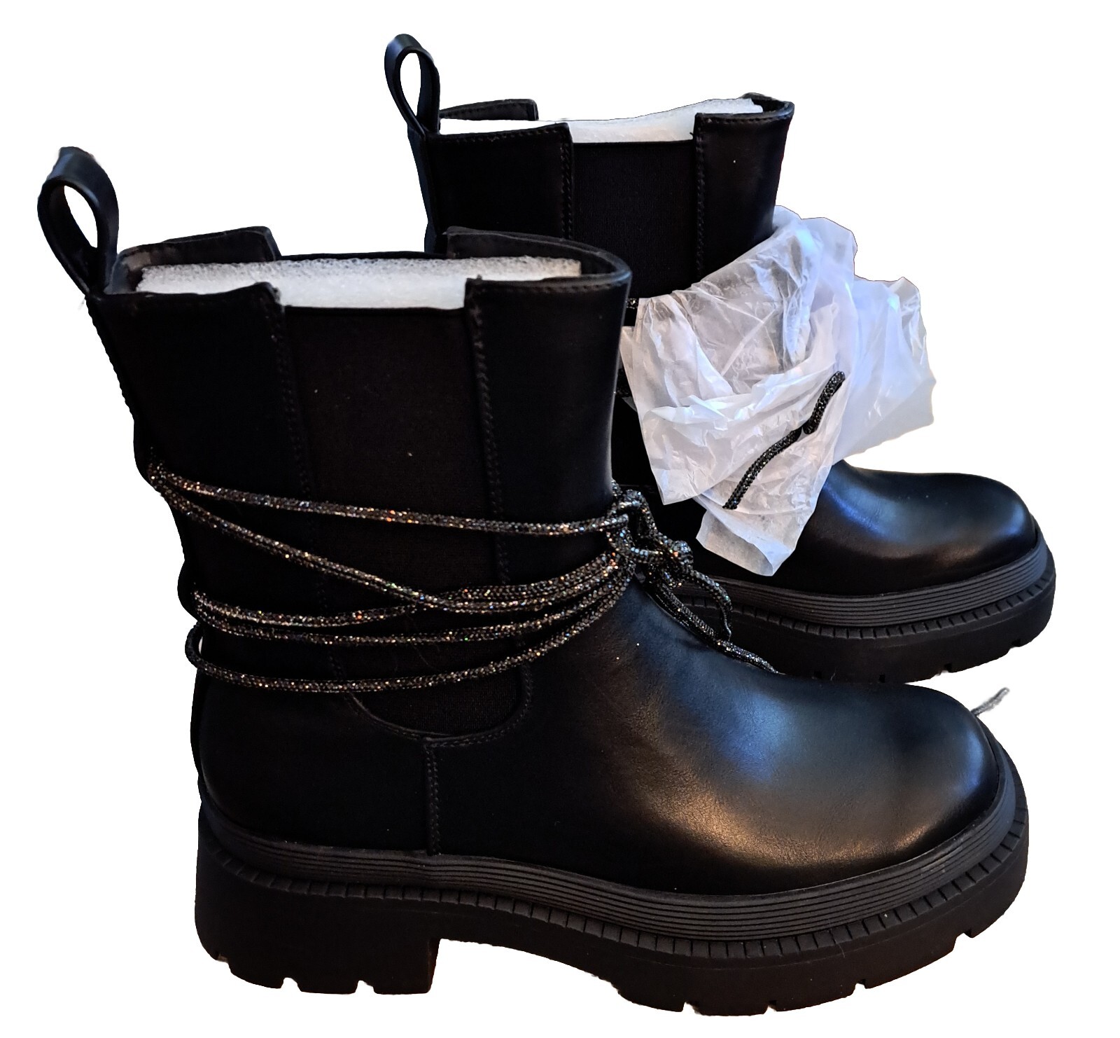 Viviany Women’s Size 9 Black Platform Chelsea Boot Style Y091 New In Box