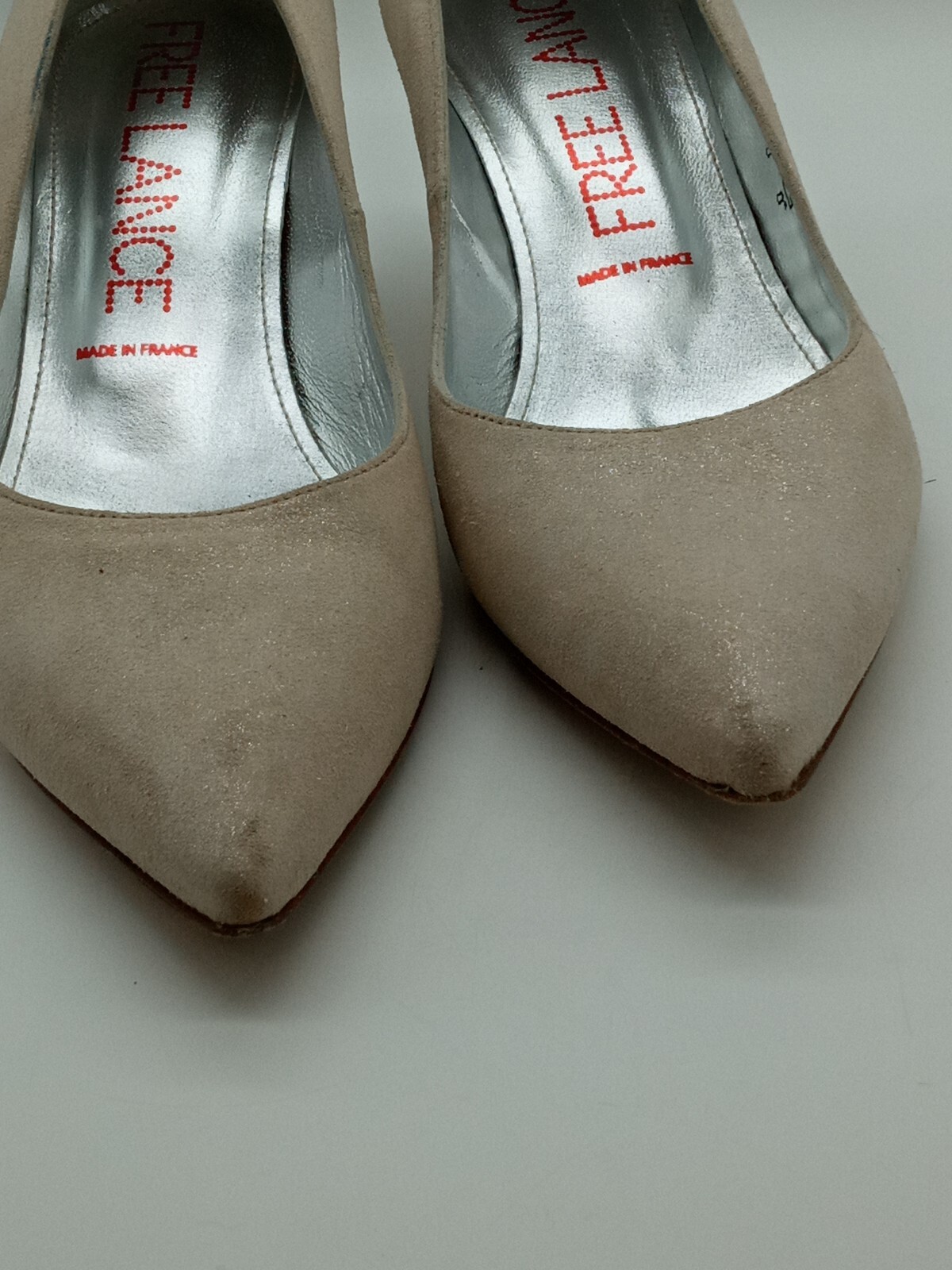 FREE LANCE Court Heels 3 1/8in all Leather Beige 37 Light Gold 7