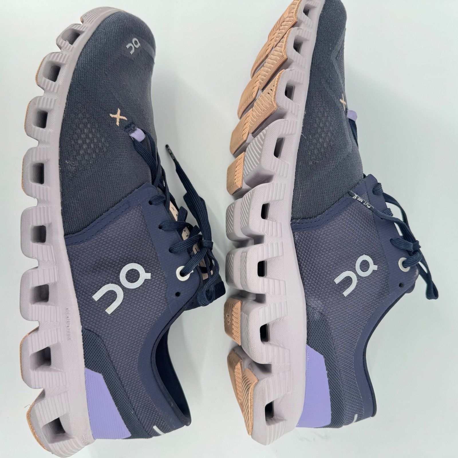 On Cloud X 3 Iron Fade Womens 11 Navy Lavender CloudTec Sneakers