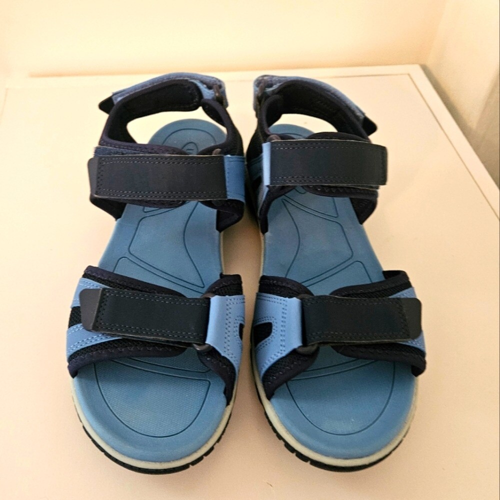 Lands End Womens All Weather Sandal Trail Hiking Comfort Shoes Deep Sea Navy US9