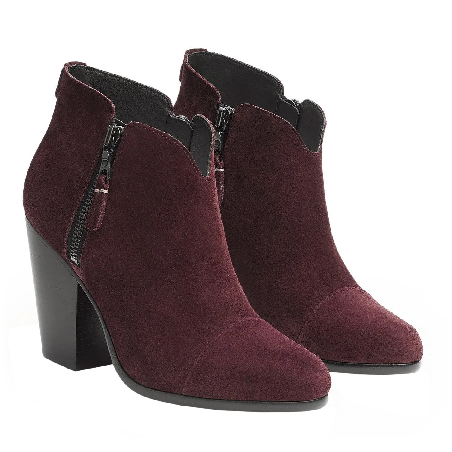 Rag & Bone Womens Margot Suede Ankle Boots US 9.5 Burgundy EU 39.5 – NIB $525