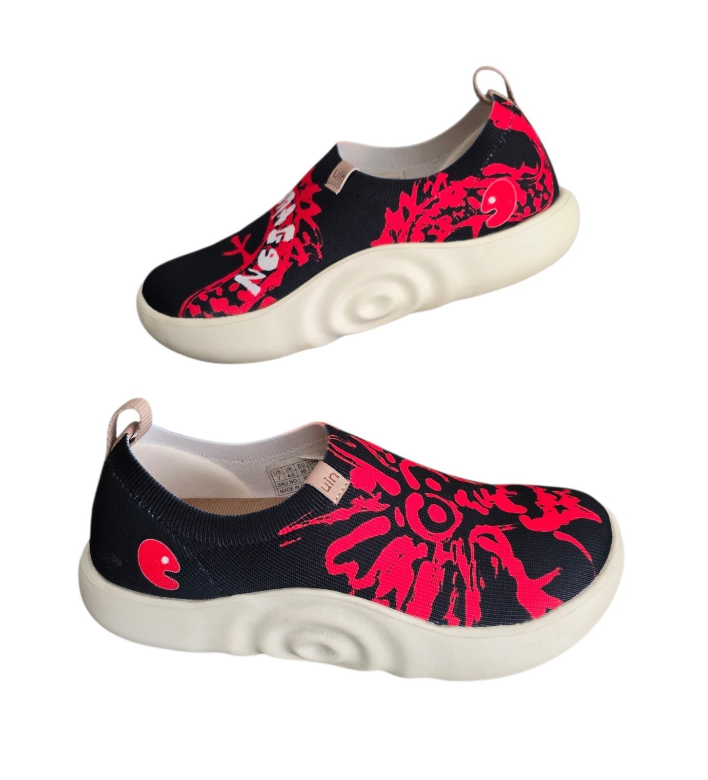 Uin Toledo Shoes Womens Size 7 Chase The Luck Dragon Slip Ons Sneaker Rare