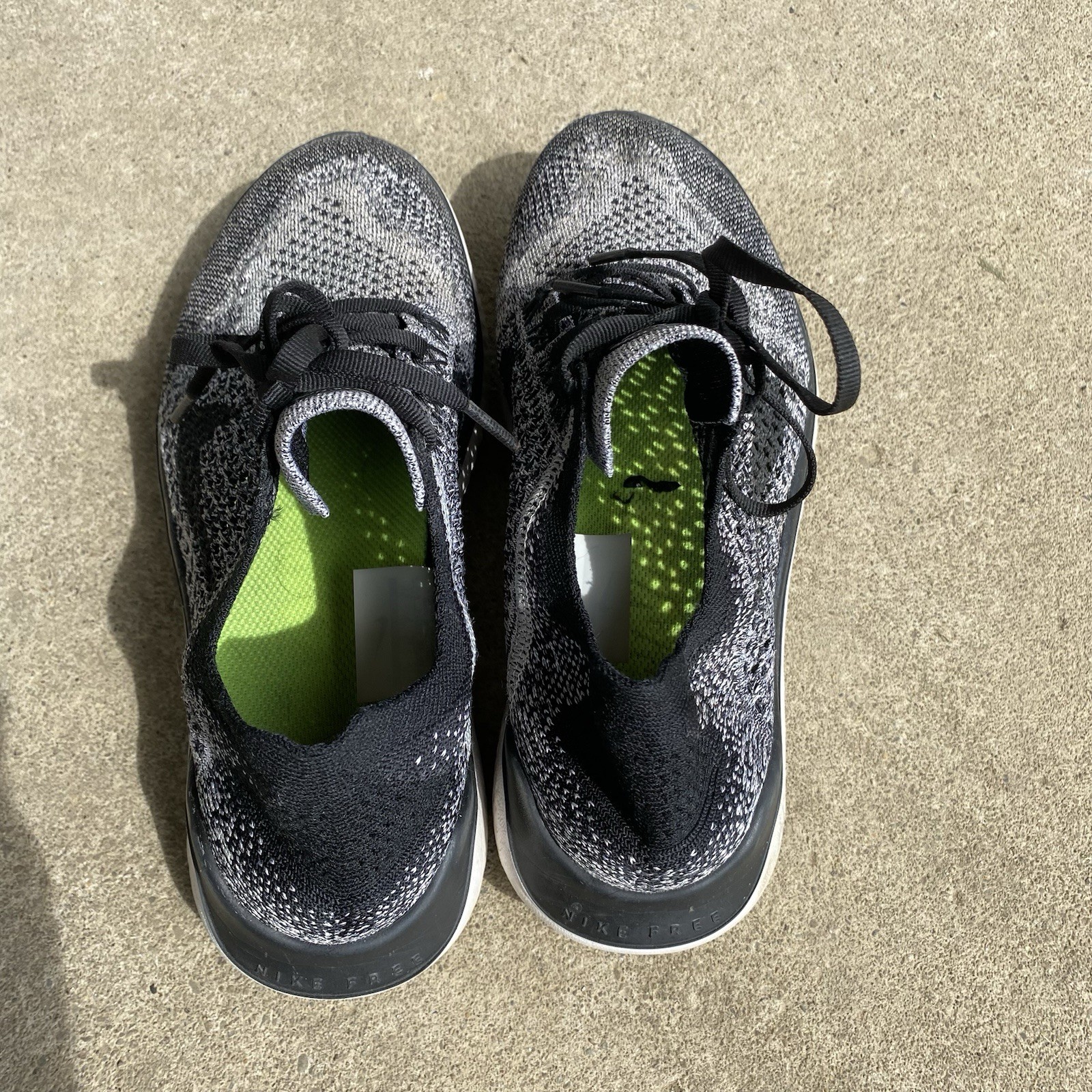 Nike Free Run Flyknit 2018 Running Shoe Sneaker Gray 942839-101 Women Size 7.5
