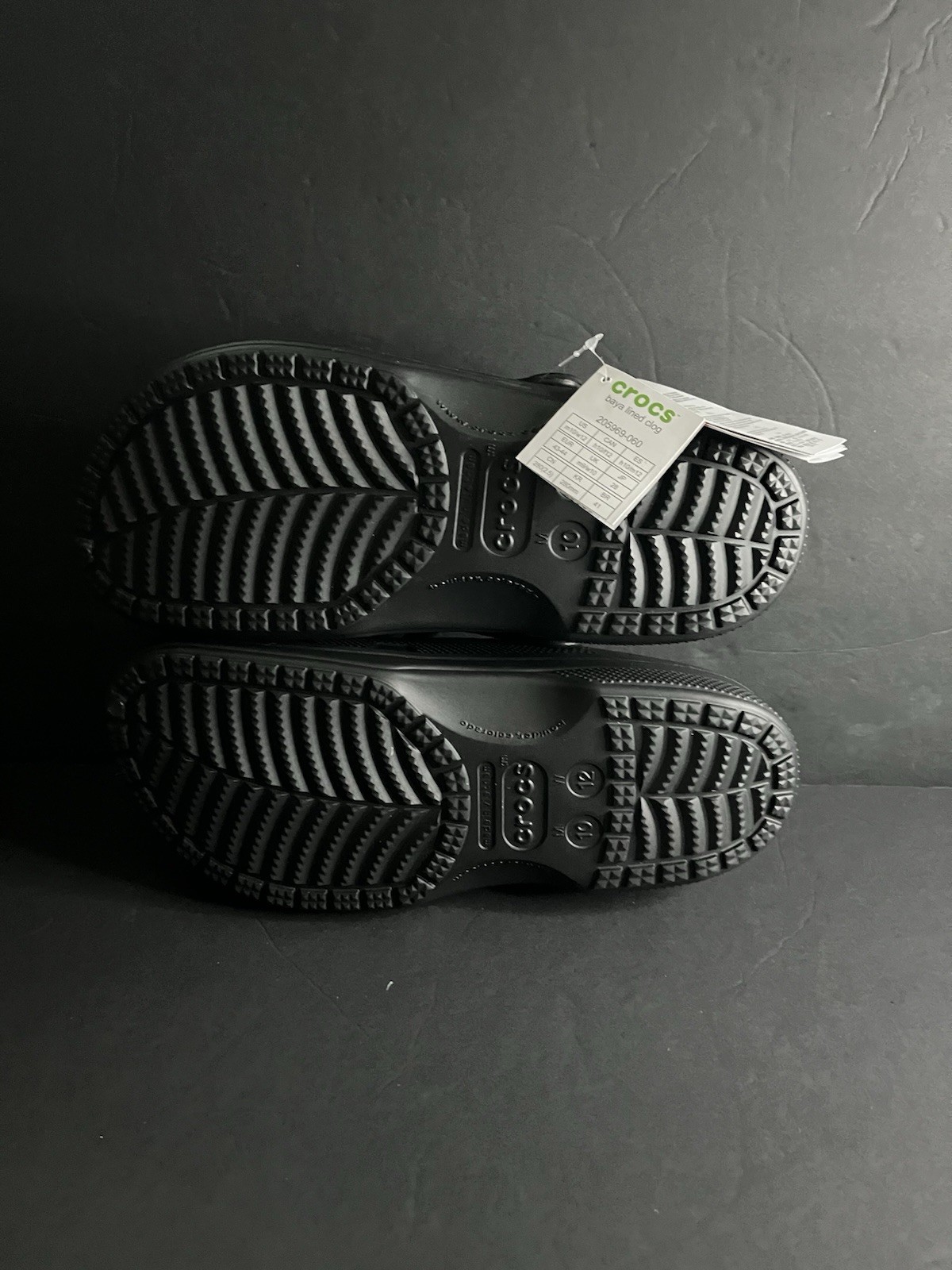 Baya Lined Clog Unisex Crocs US M10/W12 Black