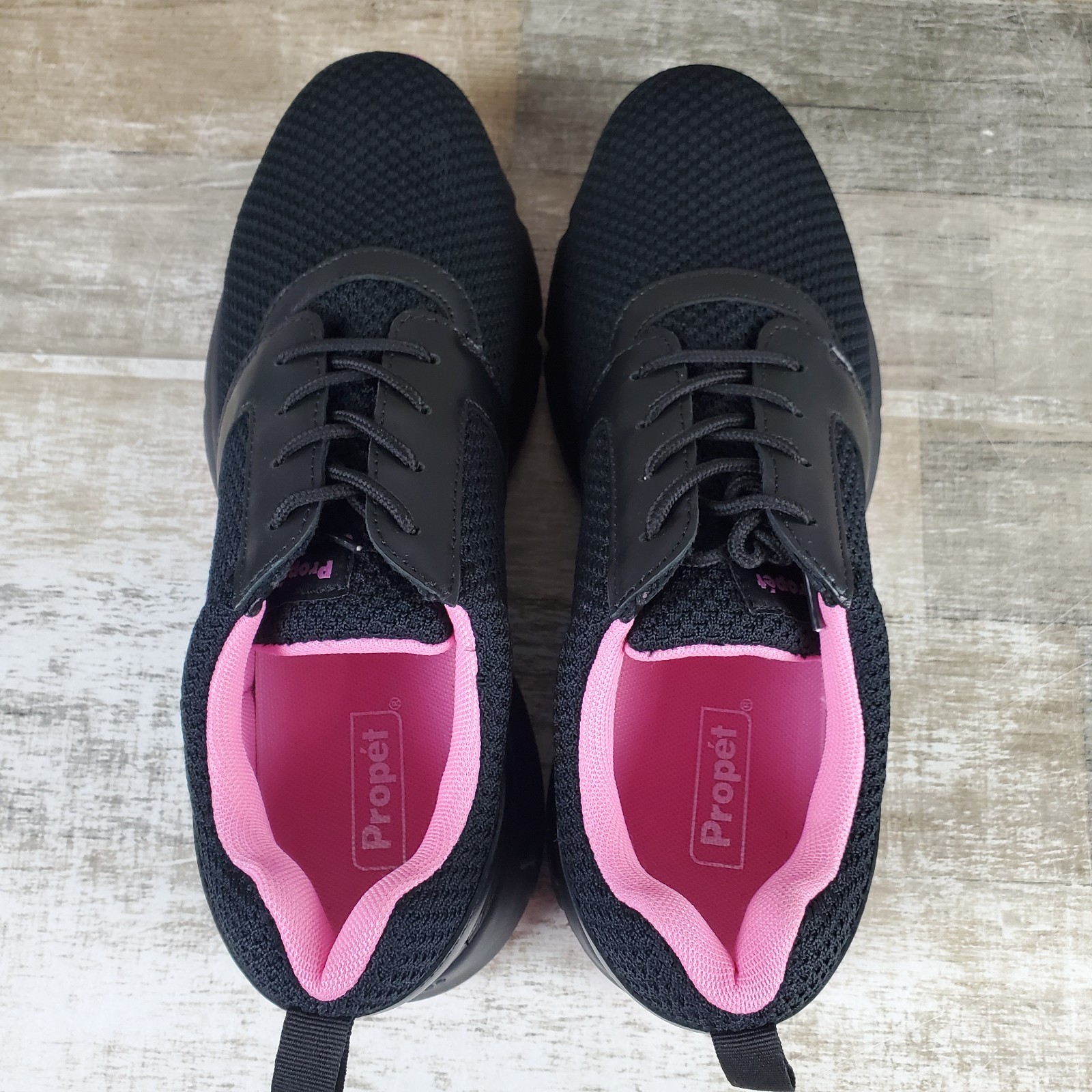 Propet Stability X Womens Shoes Sz 13 Running Black Pink Mesh Lace Up Sneakers