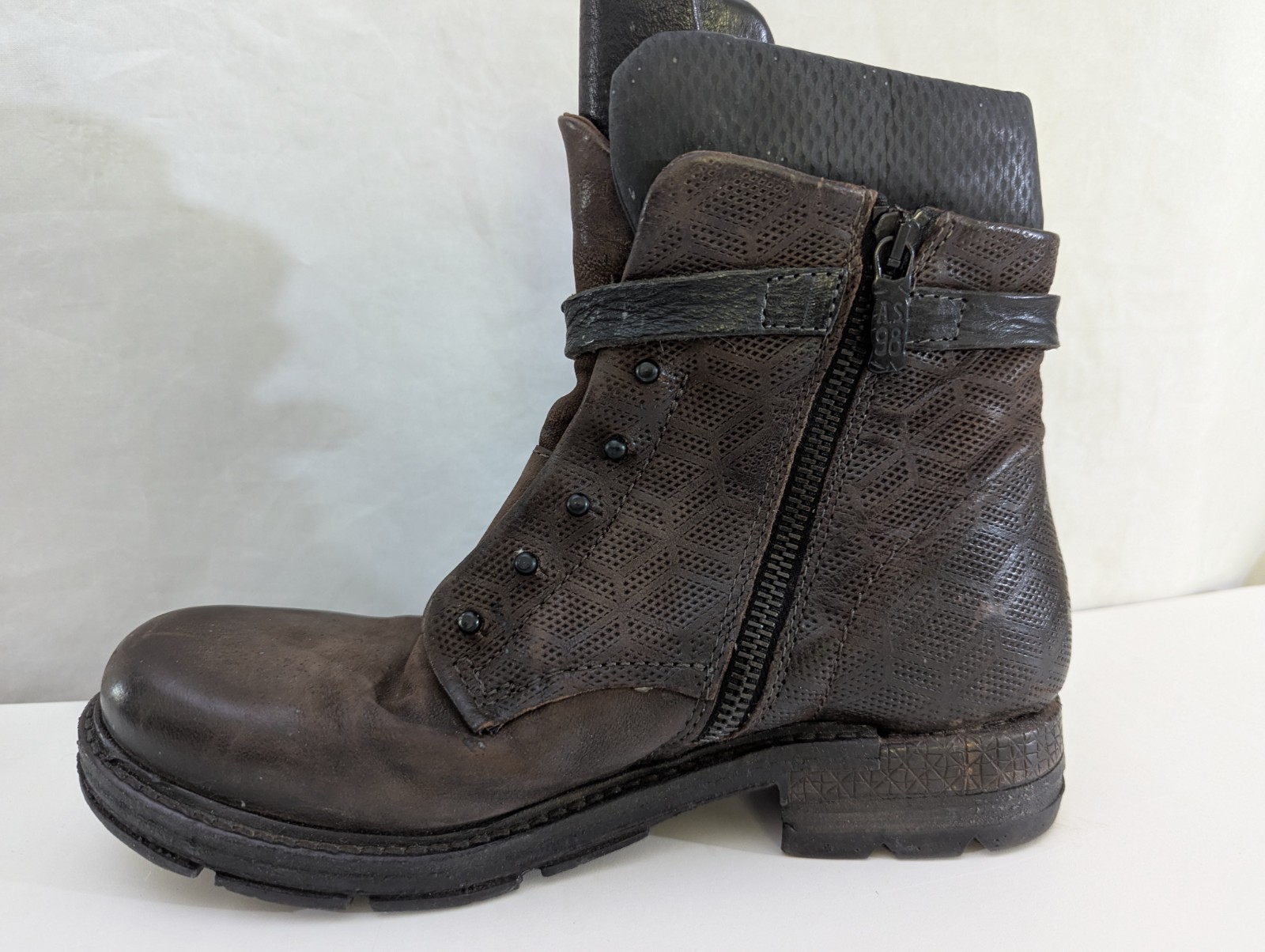 A.S. 98 Ankle Boots Booties 38 Chocolate Brown Victorian Look Original Box