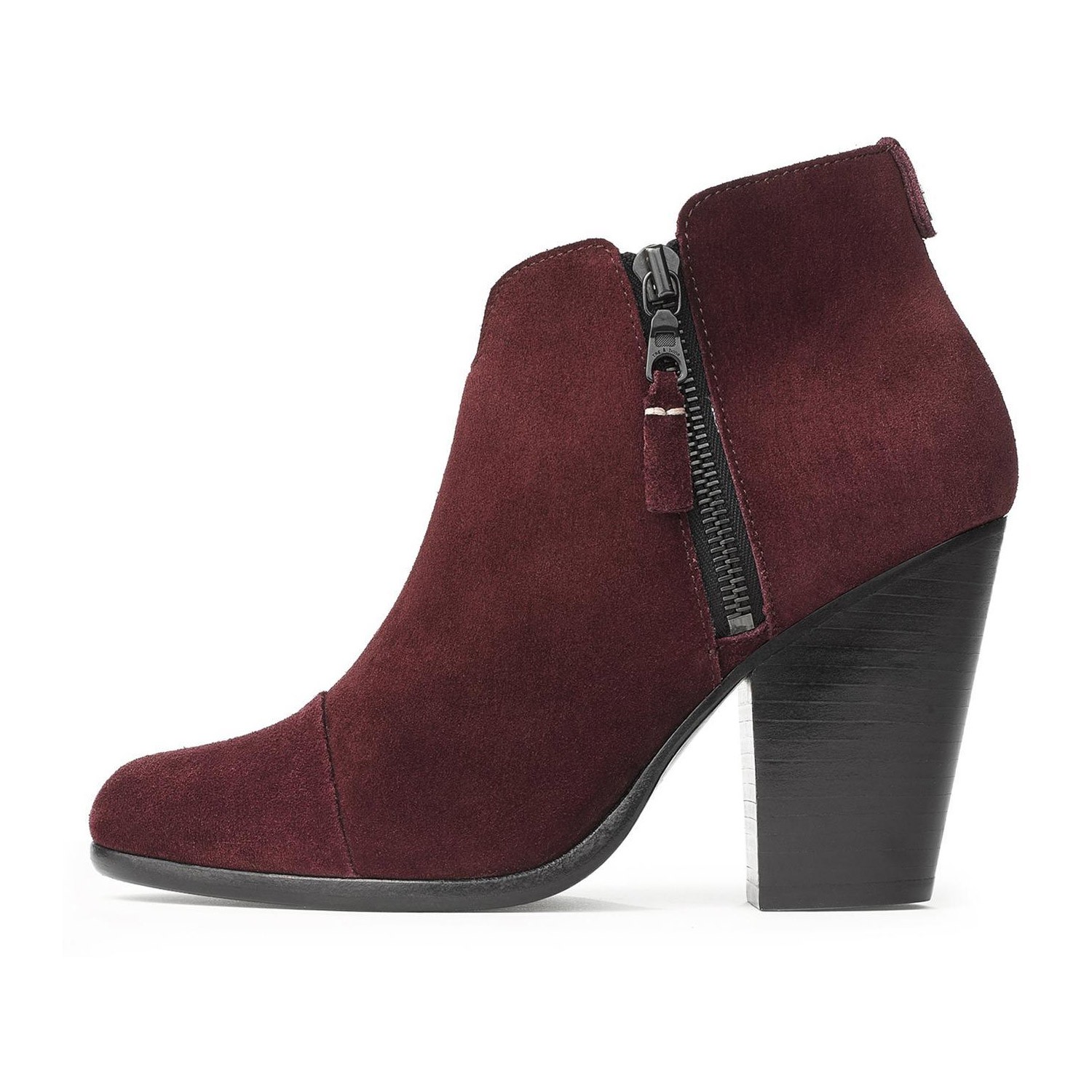 Rag & Bone Womens Margot Suede Ankle Boots US 9.5 Burgundy EU 39.5 – NIB $525