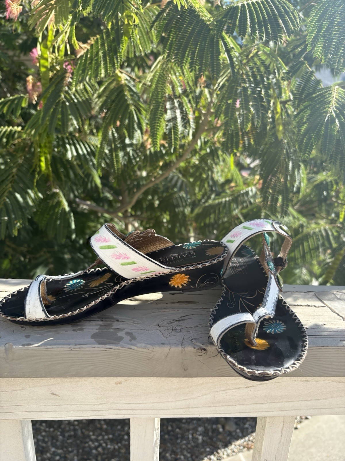 L’ARTISTE SANTORINI SLIDE SANDAL | Bohemian Sandal Wedges |Size 39