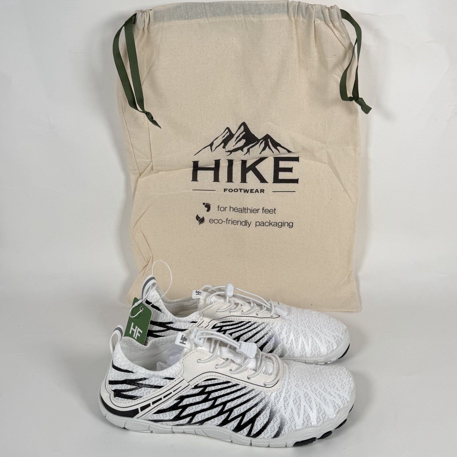 Hike Footwear Shoe White Lorax Pro Healthy Non Slip Barefoot Men 7 Women 9 sz 40