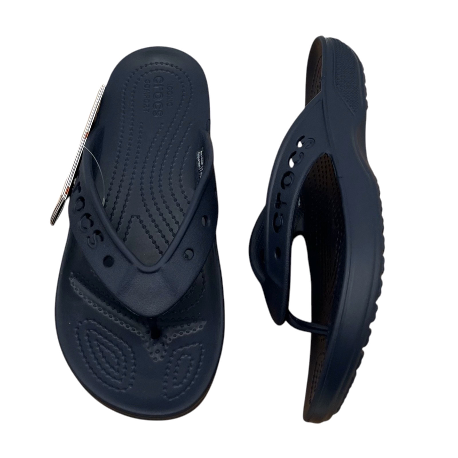 Crocs Baya II Women’s Flip Flop Sandals Size 7 Navy Blue Lightweight Flexible