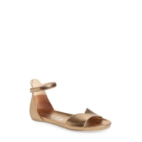 PEDRO GARCIA Jela Ankle Strap Sandal In Gold Sz EU39.5/US9.5