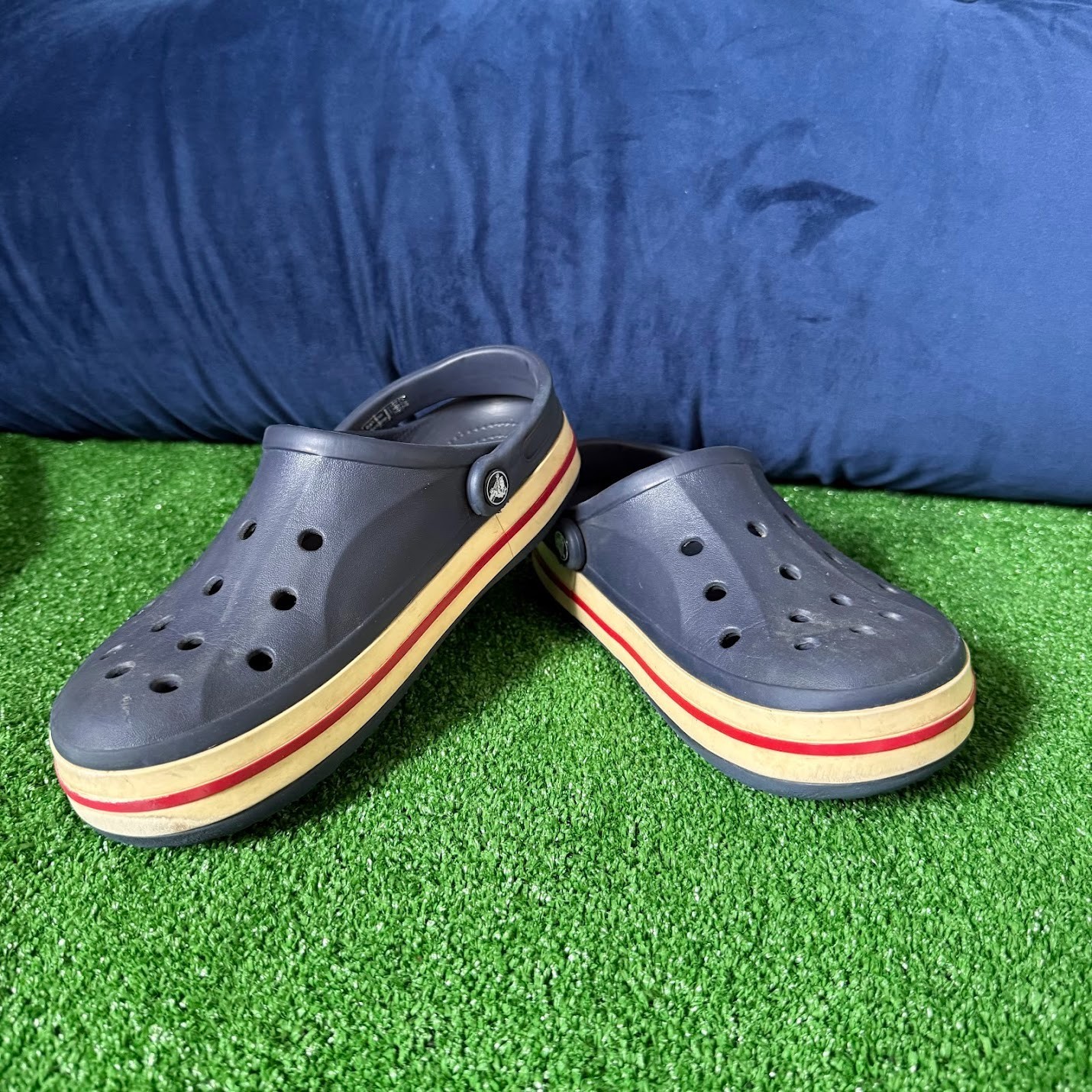 Crocs Bayaband Clogs Navy Blue Pepper Size W10 M8 Comfort Slip On Shoes Unisex