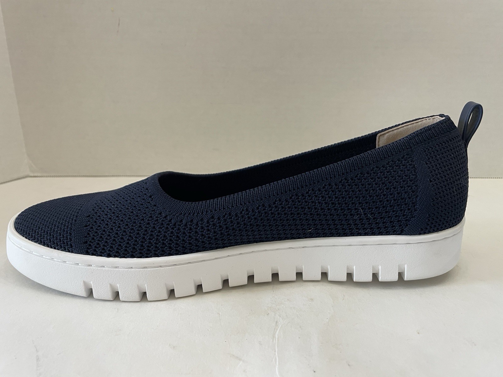 Vionic Uptown Skimmer Knit Navy Blue Slip On Platform Loafers Womens 6.5