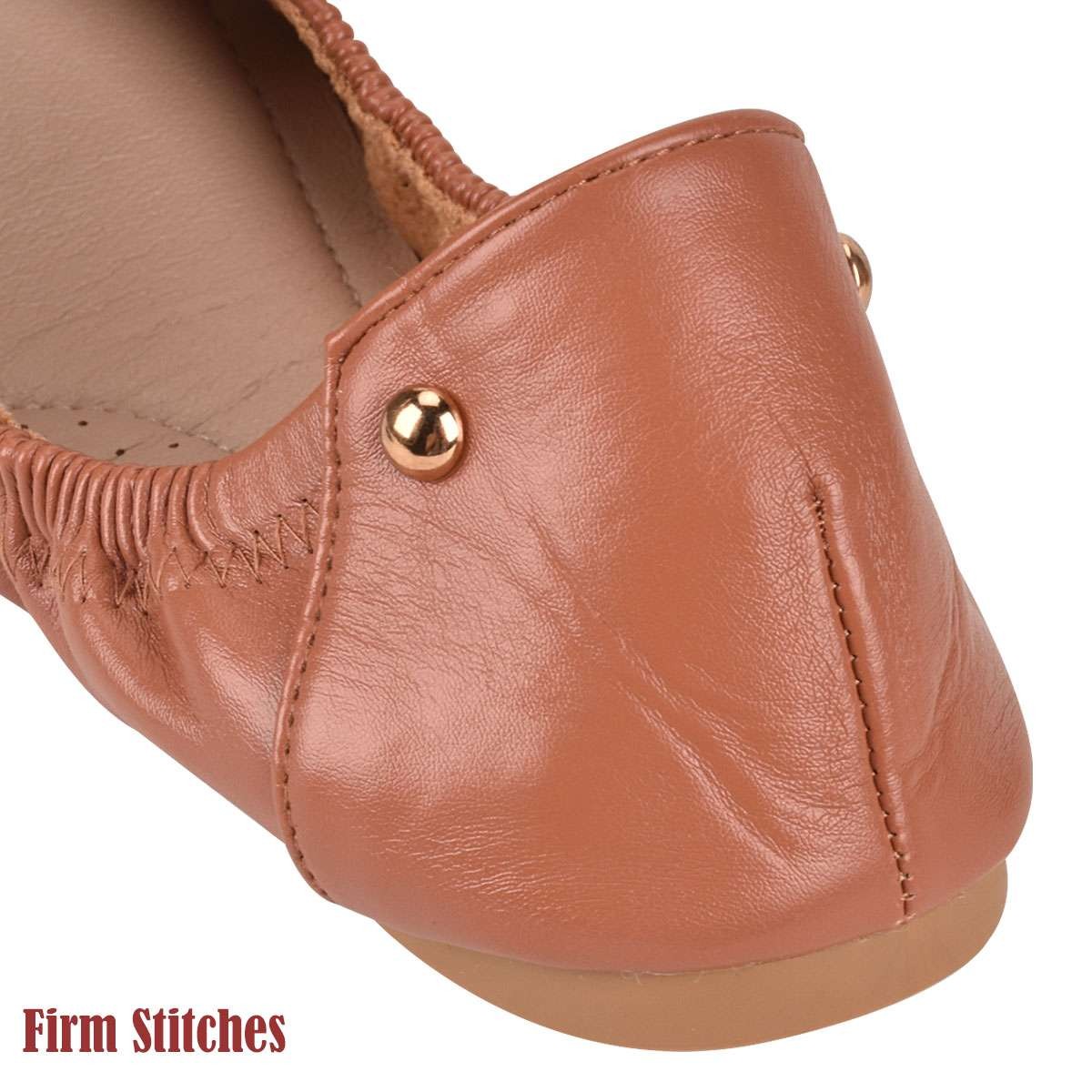 Women Ballet Flat Round Toe Slip On Comfortable Casual Travel Work Walking Shoes