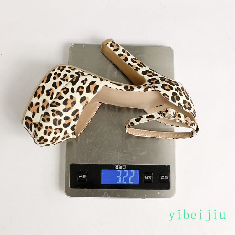 Womens High Heel Leopard Print Ankle Strap Shoes Platform Dress Formal Sexy 2025