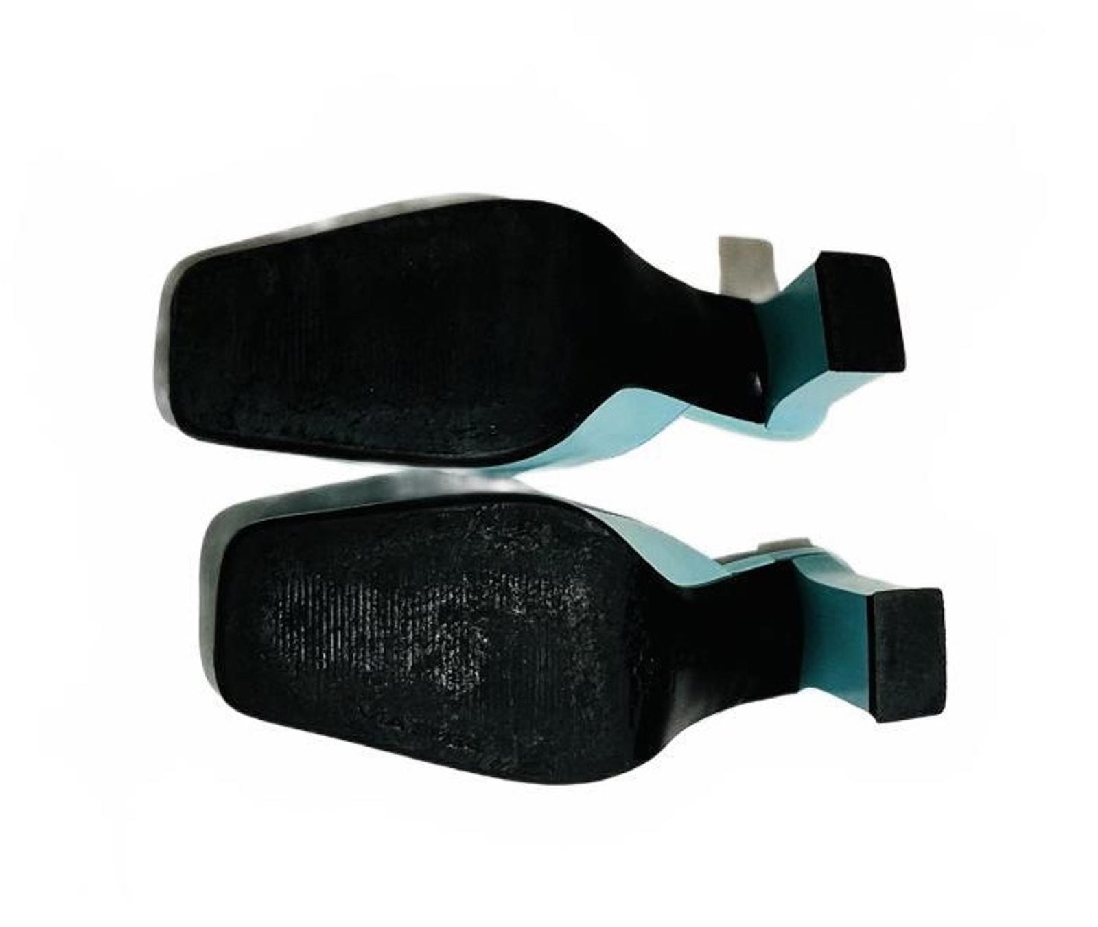 Via Spiga Italian Leather Mules Light Blue Heeled – 8M