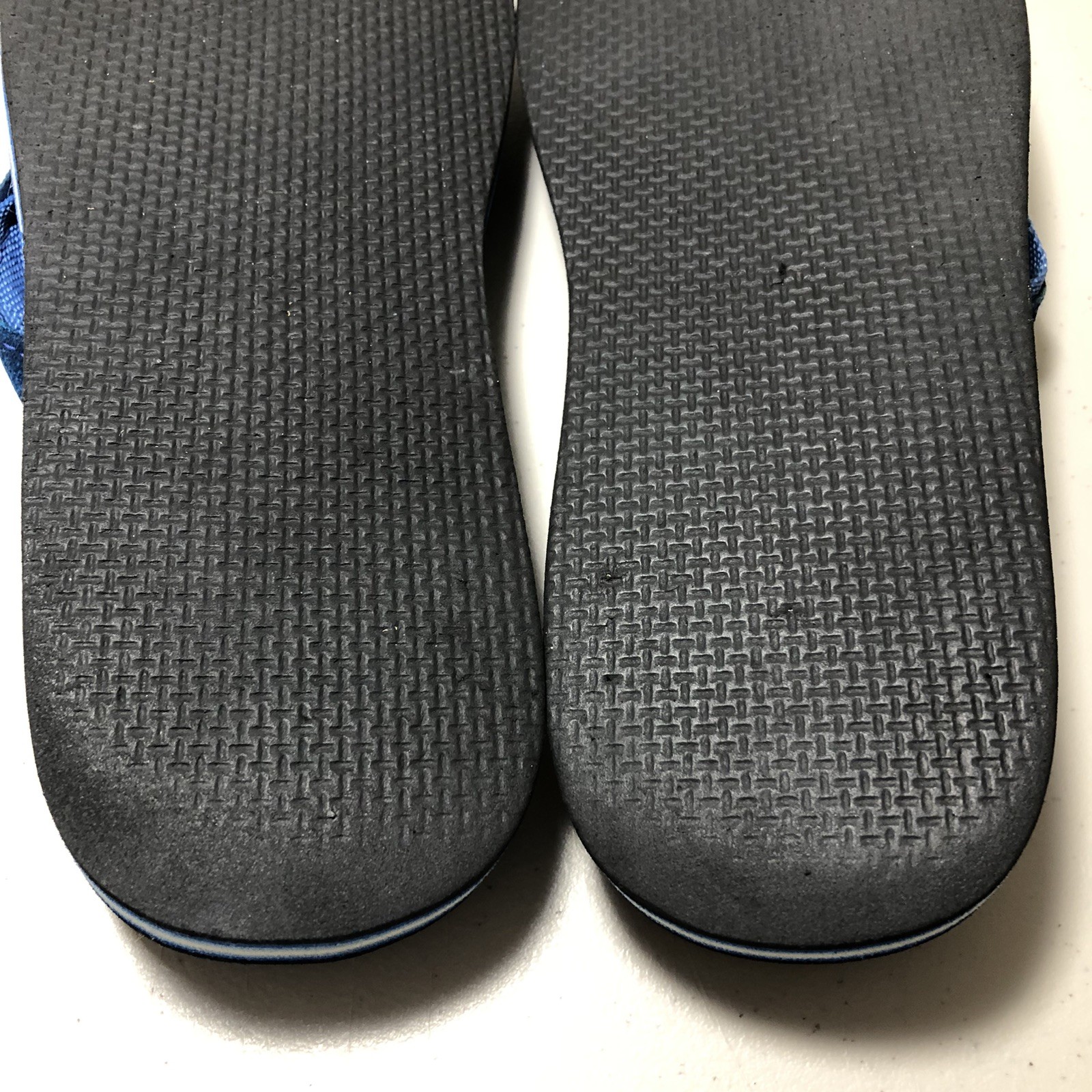 Kinsman 70’s 80’s Thongs Flip Flops Sandals Women’s M (~8.5) Blue Layered Foam