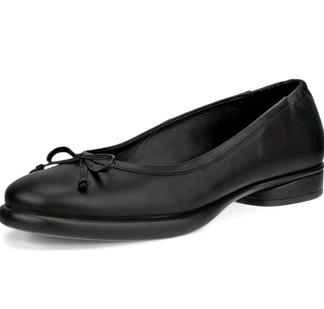 ECCO Women’s Sculpted Luxe Ballerina Bow Flats Black EU 36 US 5-5.5 New W Box
