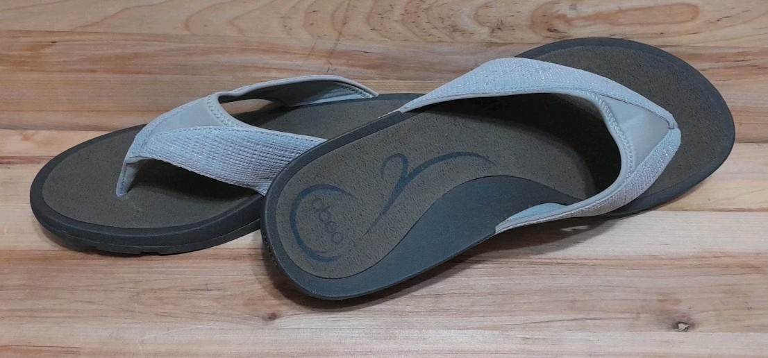 NEW! ABEO BIO SYSTEM BALBOA Sandals Walnut Leather Thong Flip-Flop Orthotic 11-N