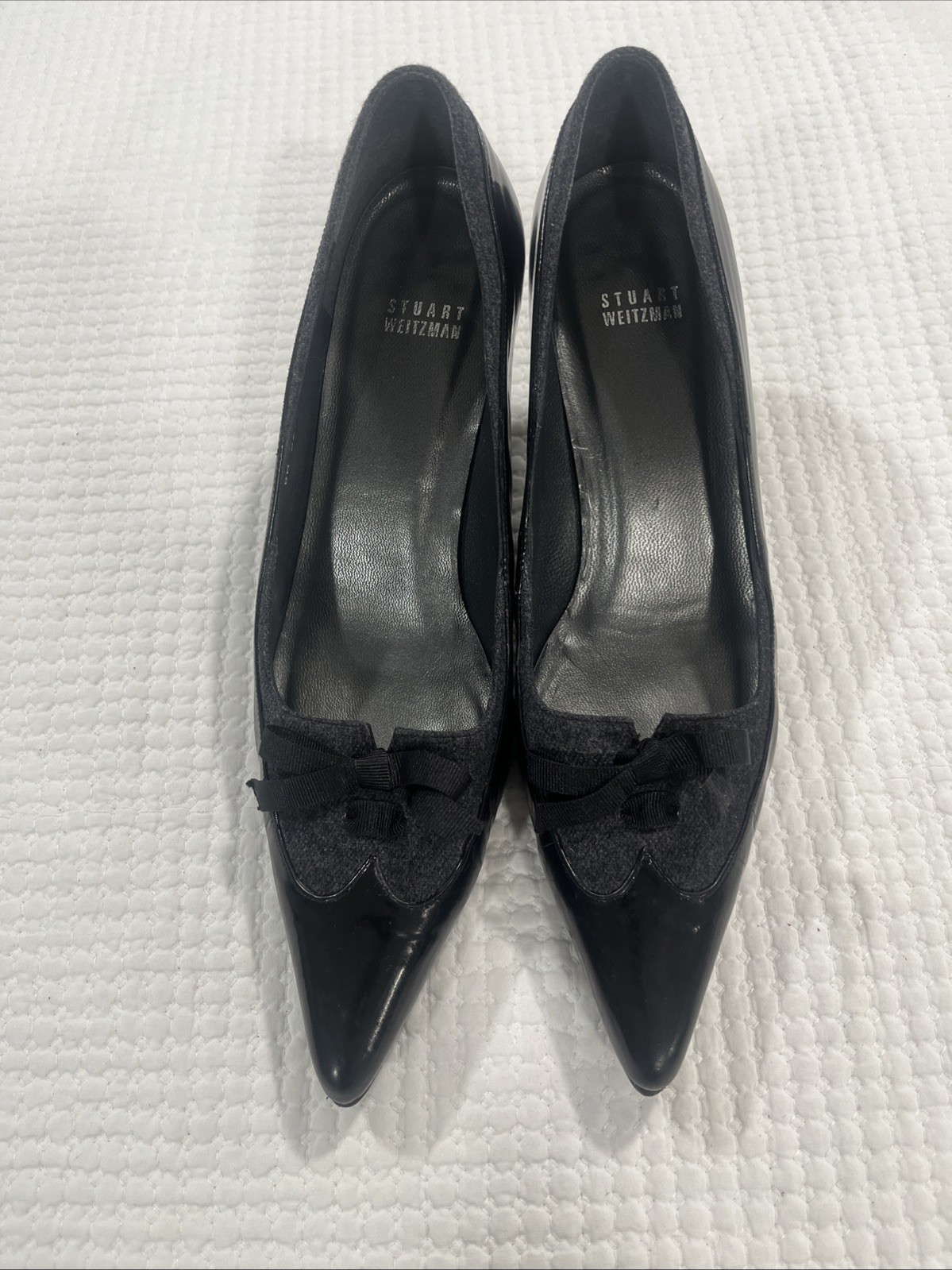 Stuart Weitzman Black Cut Out Pointed Toe Stiletto Pumps Size 10 M