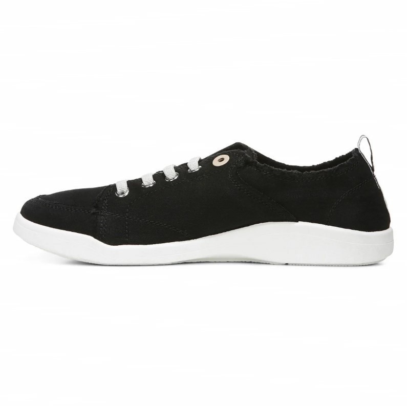 VIONIC Women Beach Pismo Casual Sneaker: Canvas, Black Canvas (NEW)