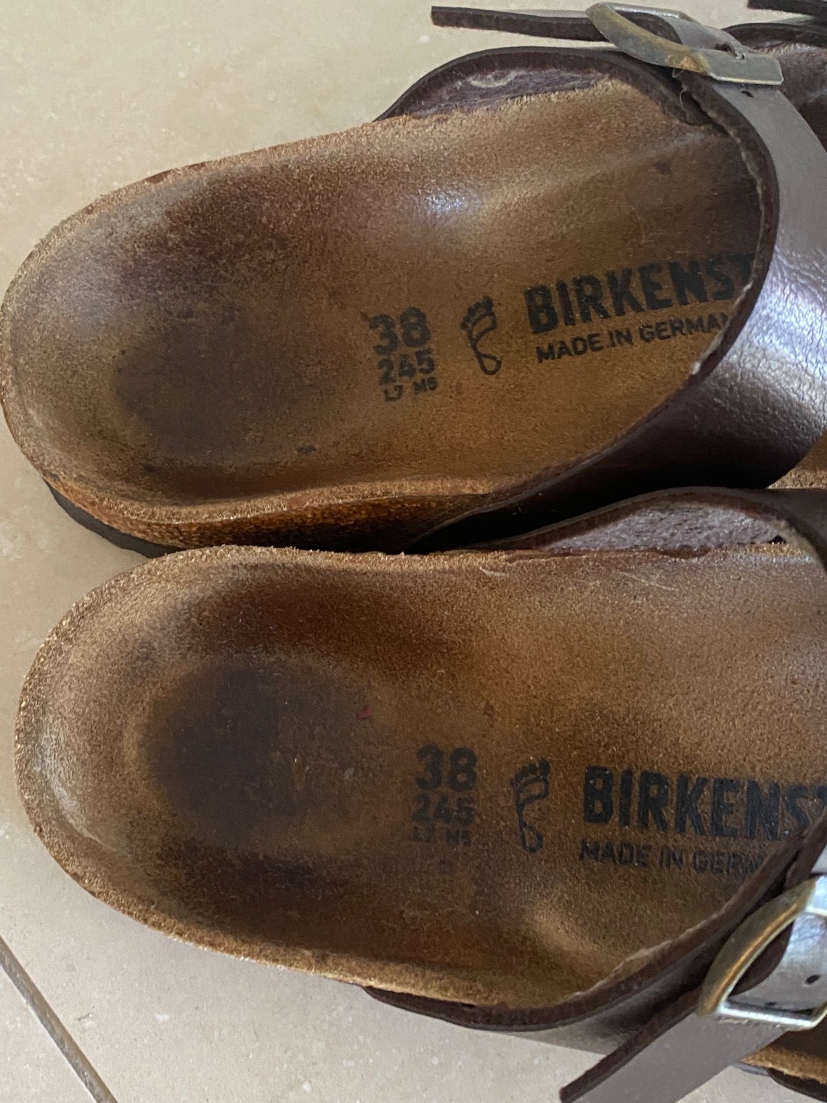 Birkenstock Germany Mayari Copper Slip On Sandals Size 38 Regular/ Wide