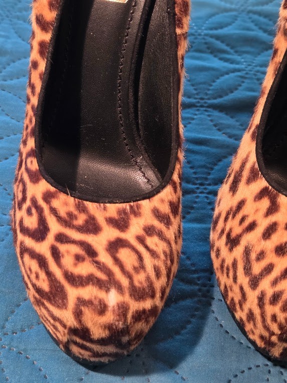 AUTHENTIC – YSL Yves Saint Laurent Leopard Calf Hair Tribtoo Platform Pump