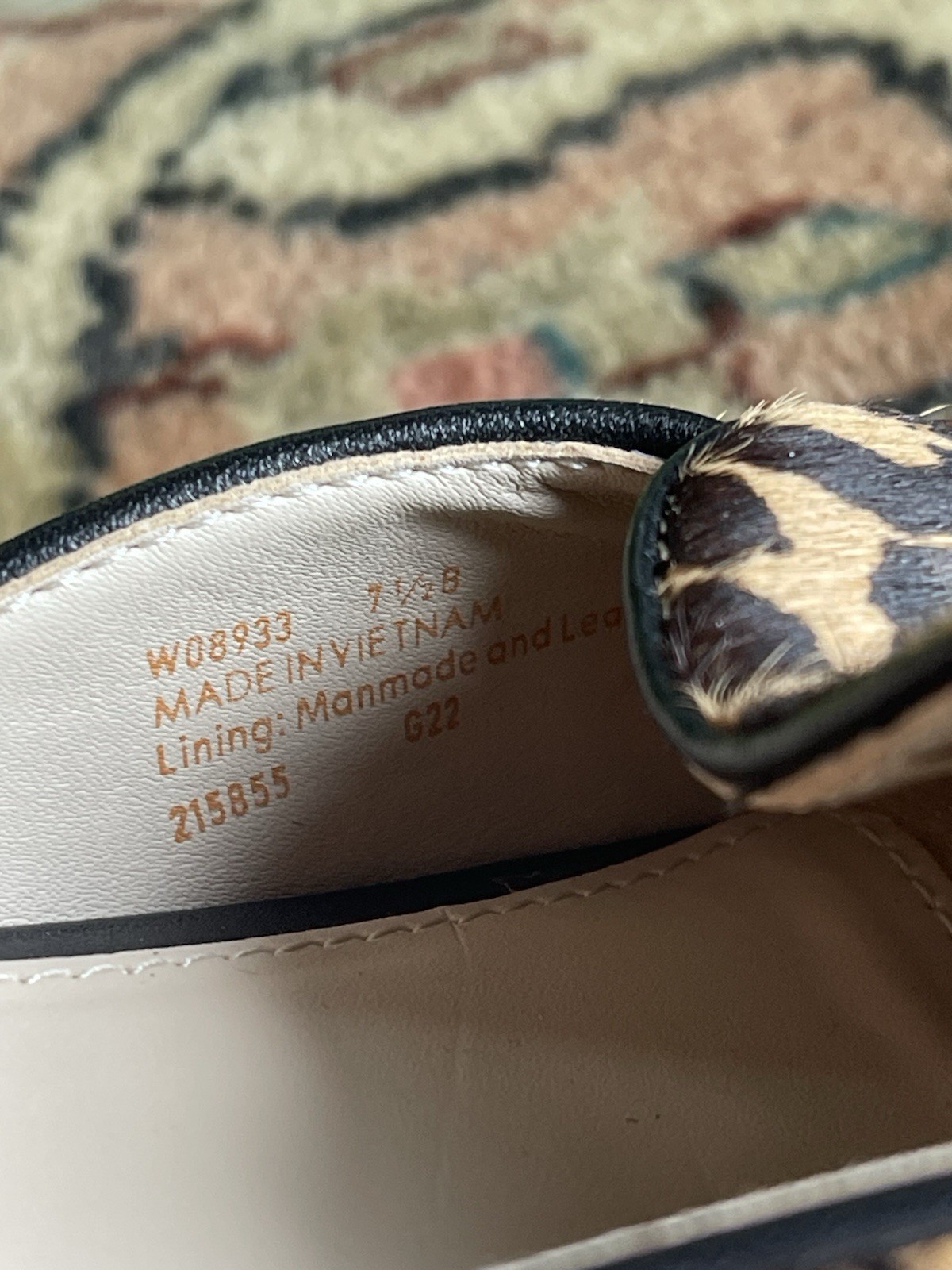 Cole Hann 7.5 Piper Leopard Print Calf Hair Mules