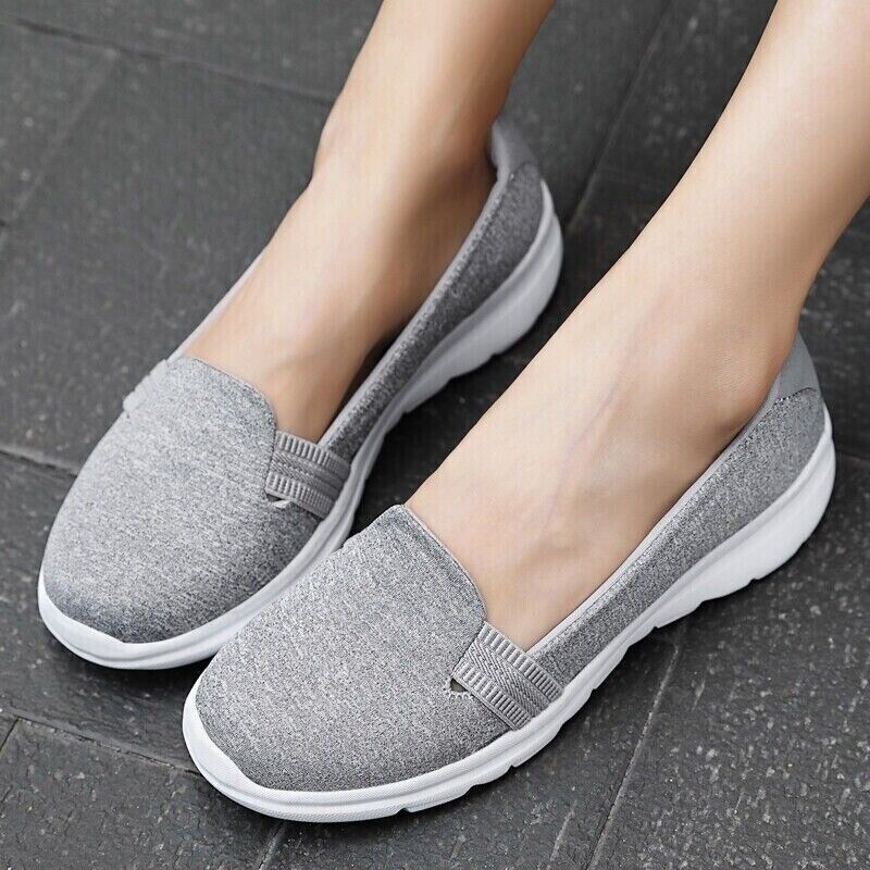 Women Fashion Loafers Shoes Comfortable Sock Slip-on Ballerina Wedge Shoes size