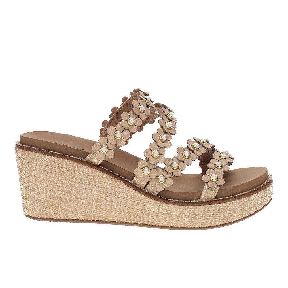 Corkys Lets Be Friends Wedge Womens Beige Casual Sandals 41-0662-RAFF