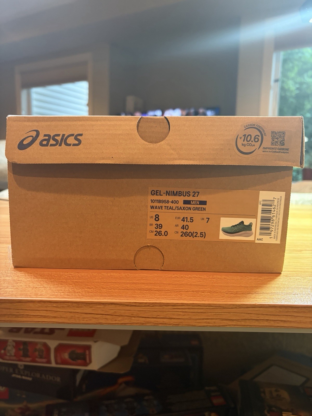Size 8 – Asics Gel Nimbus 27 Wave Teal
