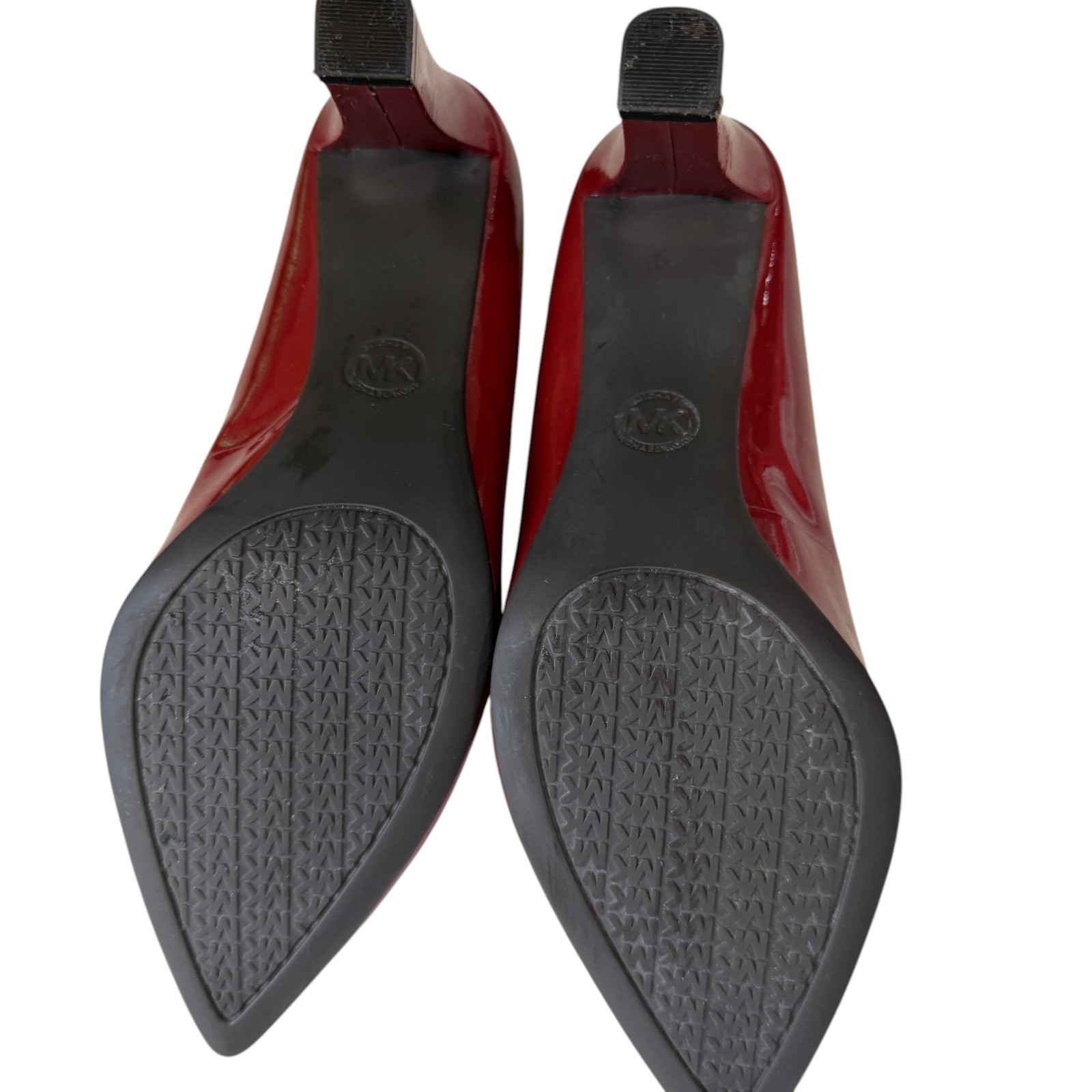 Michael Kors Red Patent Leather Pointed Toe Pumps Career Corporate Heels 8.5