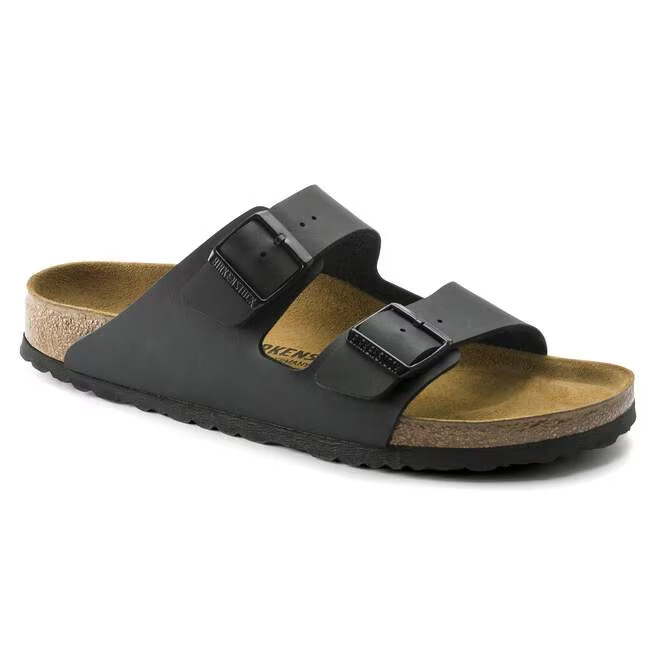 Birkenstock Arizona Black Birko-Flor Leather Sandals Narrow/Wide EU 37-45 Unisex