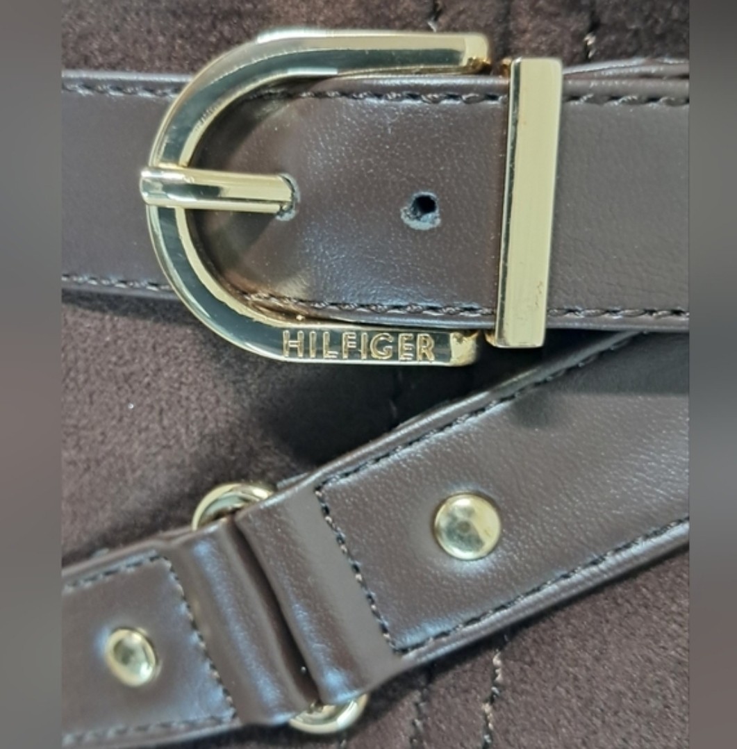 Tommy Hilfiger Owen 2 Brown Synthetic Ankle Boots Zip Buckle US 10 M