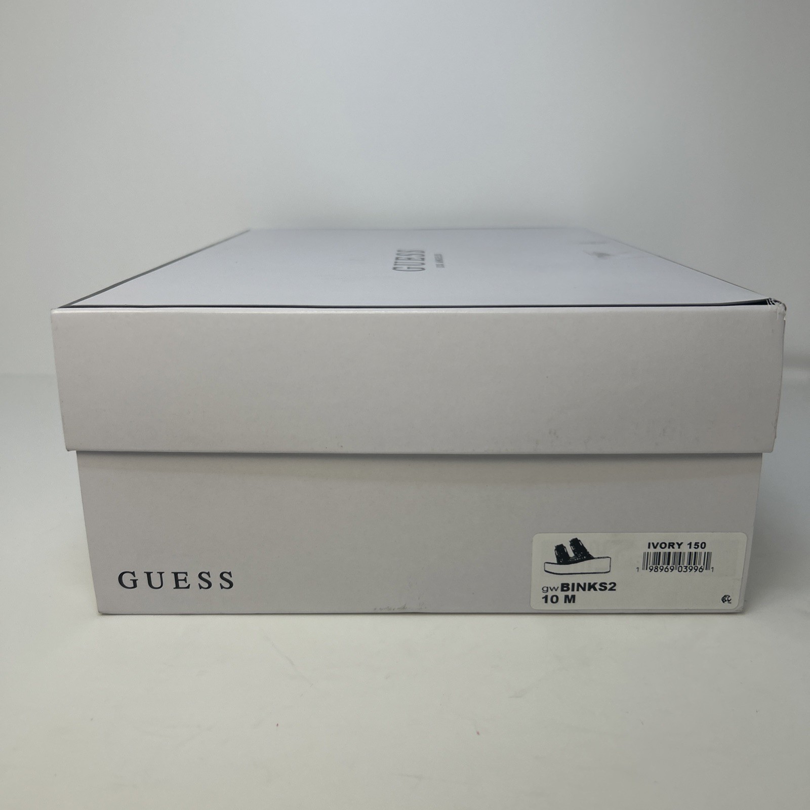 GUESS Binks Woven Platform Sandals Ivory White Double Buckle Wedge Size 10M NIB