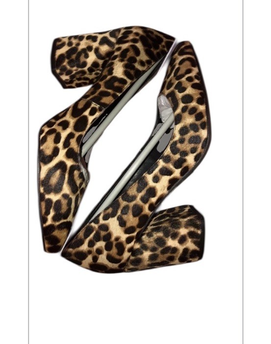 Sole Society TWILA Calf Hair Real Fur Leopard 5.5 M Animal Print Heels Women New